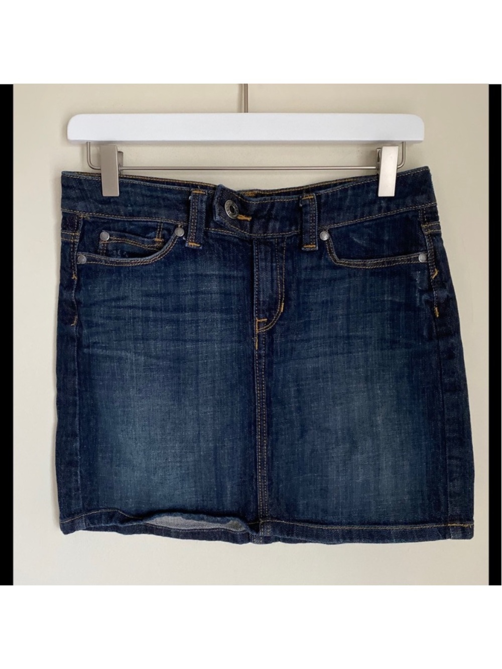 Classic Dark Blue Denim Mini Skirt
